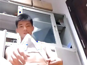 By oneself Asian masturbating