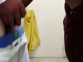 Thanking this inexperienced young straight nurse for the services