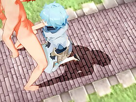 Genshin Impact Yaoi Tartaglia x Chongyun HardSex Sissy crossdress Japanese Asian Manga Anime Game Porn Gay