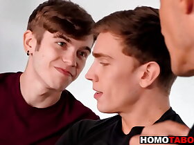 Step dad has gay sex in the office