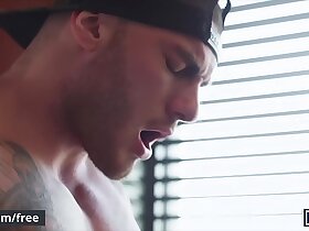 (William Seed) Bringing His Huge Cock Over To The Hungry San's Soft Lips -  - Follow and watch William Seed at www.men.com/william