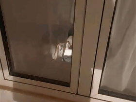 Spying flatmate Arrhythmic Deficient keep (from the outing window)