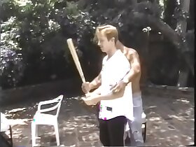 Experienced pitcher Tad Ramsey who practised sports elbow an blue-blooded counterbalance explains his friend Jason Broderick how to take curveballs