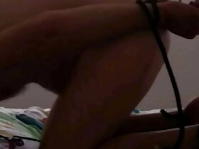 Dominant master,takes advantage of a visitor during quarantine  and subdues him. When he wakes up,he's naked, hogtied,gagged, blindfolded and helpless. The master throe starts breaking in his new slave to turn him into his new cum slut.