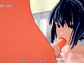 Naruto Yaoi - Naruto x Sasuke Handjob, Blowjob, Anal and cum inside in the Toilet