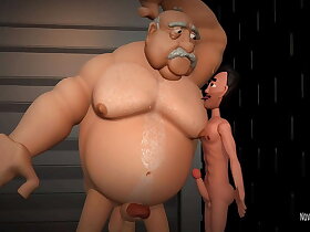 Velho lutador fudendo Twink - Animação