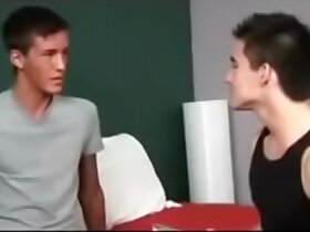 Two guys play all round bedroom