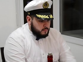 Bear jerks off during break time thinking in the interdict guy