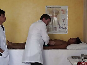Asian patient anal contravened while threeway breeded by doctors