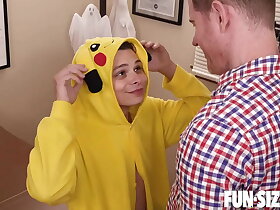 FunSizeBoys Hairless twink takes big dick bareback in kitchen fuck