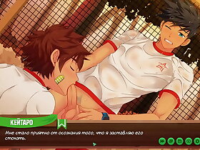 Game: Friends Camp, Episode 9 -  made a juicy blowjob to Natsumi (Russian voice acting)
