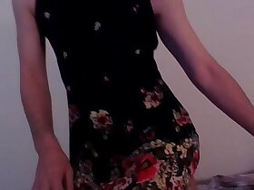 Cute summer dress crossdresser having a good years