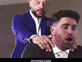 Businessmen Lover Butler and Sir Peter fuck in hotel